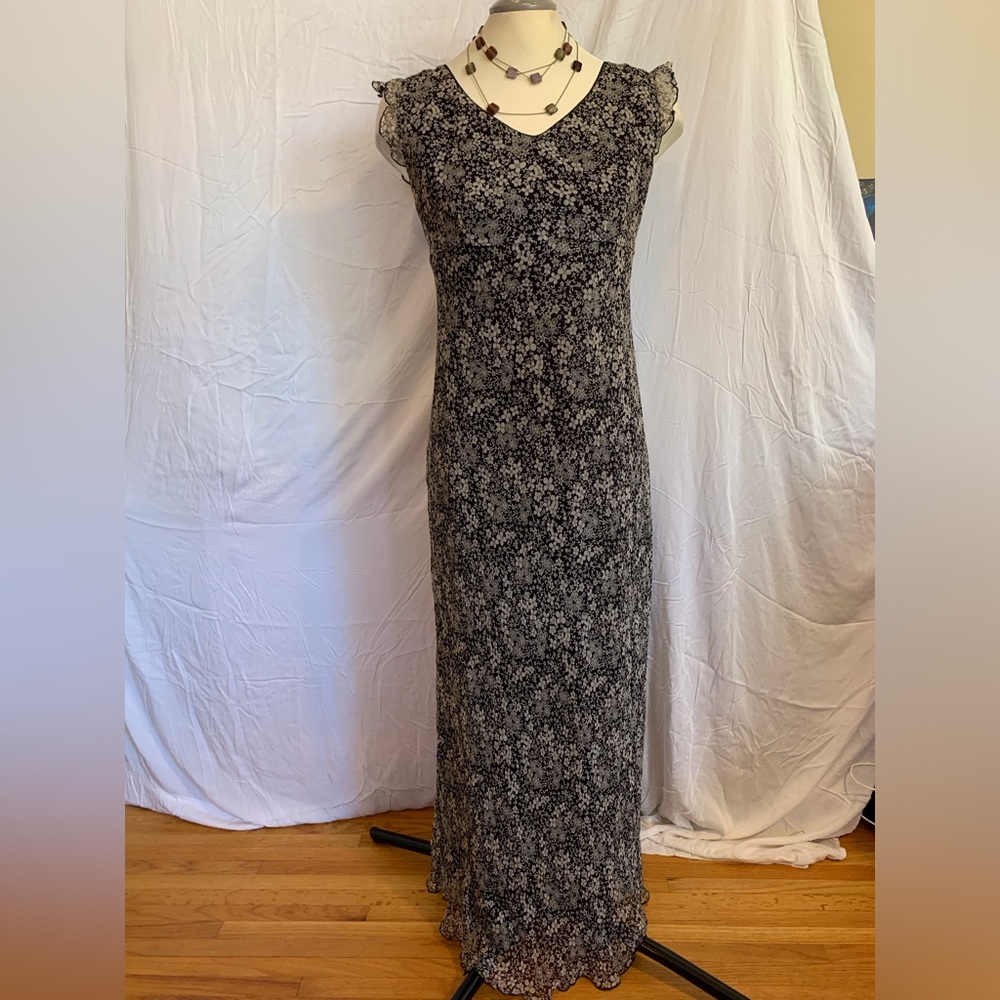 Silk maxi maternity dress